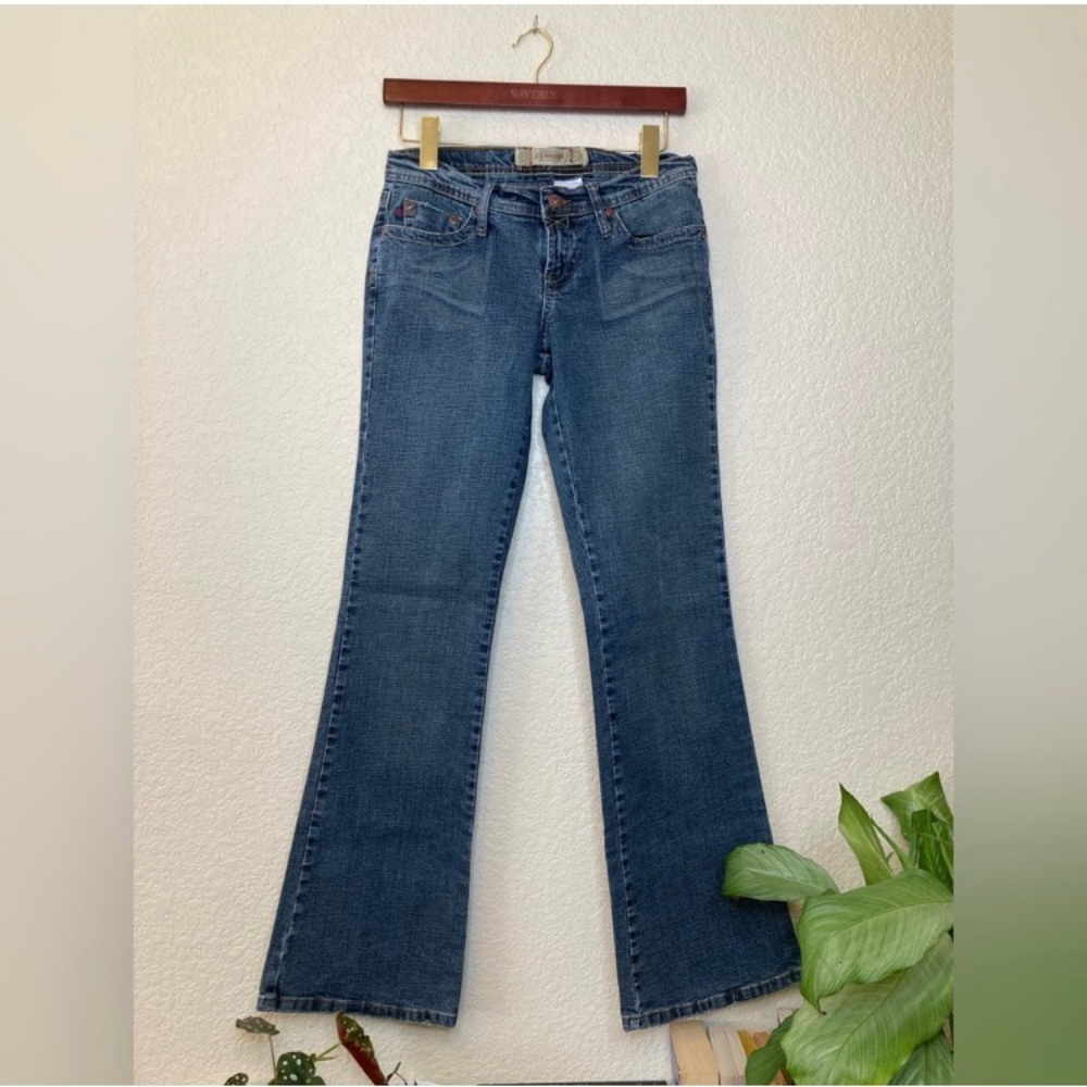 Z. Cavaricci Vintage Y2K Low Rise Bootcut Jeans Medium-Dark Wash Excellent Cond.